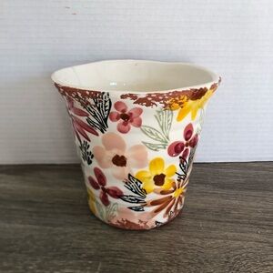 Hand Painted Floral Indoor Plant Pot